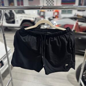 Black Nike Shorts with Elastic Waistband and Lightweight Fabric